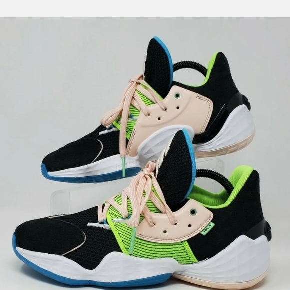 Adidas Harden VOL. 4 GCA FY0874 Black Coral Pink Signal Green Men's Size 7.5 New - Picture 2 of 11